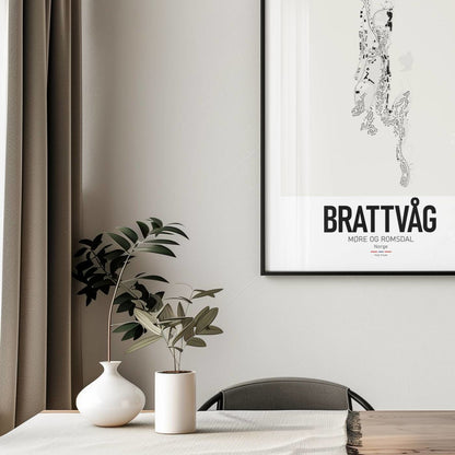 Brattvåg - bykart